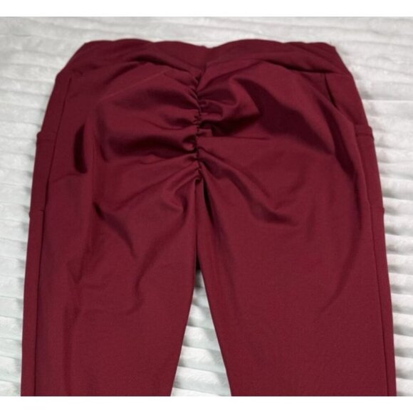 Shein Butt Lifting Shapewear Burgundy Stretch Full Length Leggings Women's XL - Picture 13 of 13